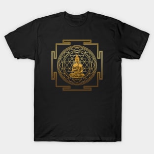 Gold Buddha Yantra T-Shirt